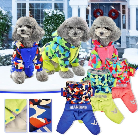 kladzum Dog Sweaters Dog Warm Shirt Pet Clothing Fall and Winter Four-Leg Coat, Dog Sweaters, Small Dog Coat Warm Sweartershirts