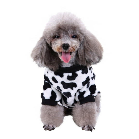 kladzum Dog Sweaters Dog Warm Shirt Winter Pet Cow Print Pajamas Pet Clothes, Dog Sweaters, Small Dog Coat Warm Sweartershirts