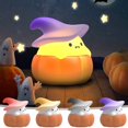 thumbnail image 1 of Djunllk Ghost Pumpkin Night Light - Adorable Silicone Ghost Lamp Tap to Adjust Brightness Halloween Lights Indoor Battery-Powered Rechargeable Cute Office Desk Halloween Decor for Woman and Kids, 1 of 5