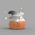 thumbnail image 1 of Djunllk Ghost Pumpkin Night Light - Adorable Silicone Ghost Lamp Tap to Adjust Brightness Halloween Lights Indoor Battery-Powered Rechargeable Cute Office Desk Halloween Decor for Woman and Kids, 1 of 4