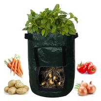 Djunllk Grow Bags 7 Gallon - Thickened Non Woven Potato Grow Bags Heavy Duty Plant Pot Gardening Bags for Vegetables Tomato Potato