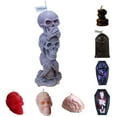 thumbnail image 1 of Djunllk Halloween Candles, Tombstone Shape Spooky Candles Halloween Party Table Decor, Small Holiday Candle Gifts for Home Outside Yard Lawn Garden, Halloween Party Supplies, Halloween Decorations, 1 of 7