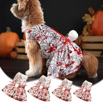 Djunllk Halloween Dog Costume New Halloween Pet Clothing Skirt Terrifying Spider Small and Medium Dog Clothing Four Sizes Suitable for Dogs Ranging From 3.3 To 16.5Lb, Pet Holiday Party Clothes
