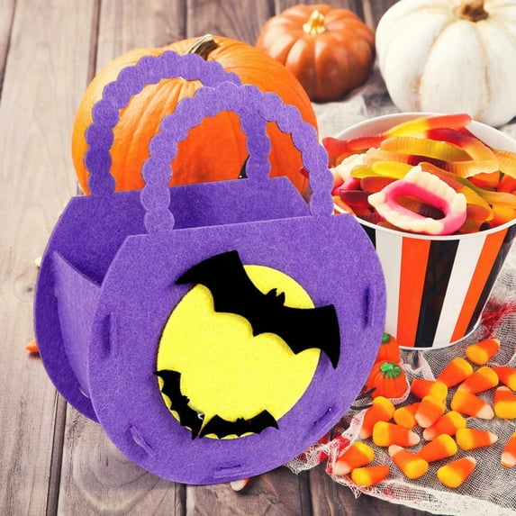 Gifts for Kids! Djunllk Halloween Candy Bags Small Children Cotton Trick or Treat Bags Reusable Holiday Candy Container Halloween Party Supplies, Halloween Decorations