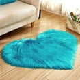thumbnail image 1 of kladzum Heart Shaped Rug Wool Imitation Sheepskin Rugs Faux Non Slip Bedroom Carpet Mats 15.75x19.69inch Area Rug Soft Room Carpet for Home Living Room Sofa Floor Bedroom Valentine's Day Decorations, 1 of 2