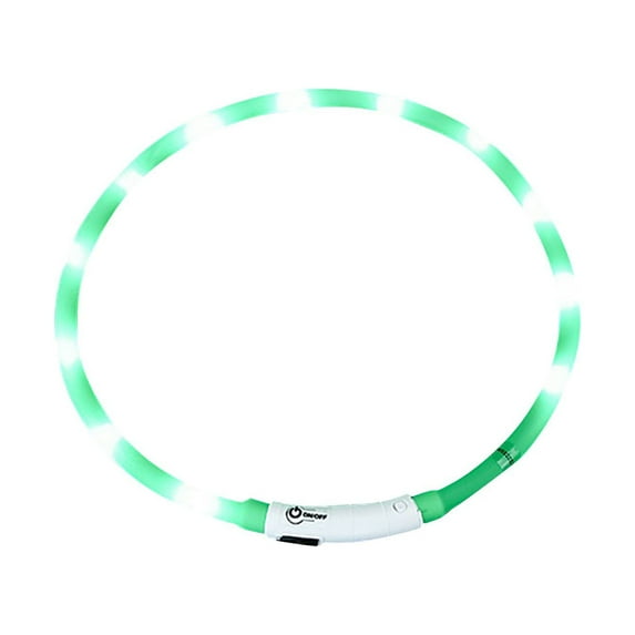 kladzum LED Dog Collar, Light Up Dog Collars, Pet Collar LED Dog Flashing Light-Up Collar for Small Medium and Large Dogs, Rechargeable Dog Lights for Night Walking, Universal, Reusable Necklace