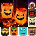 thumbnail image 1 of Djunllk Lighted Halloween Bucket Trick or Treat Bags Halloween Decorations, Pumpkin Candy Bucket Reusable Halloween Basket, Portable Baskets for Kids Halloween Party Favors Supplies Props, 1 of 4