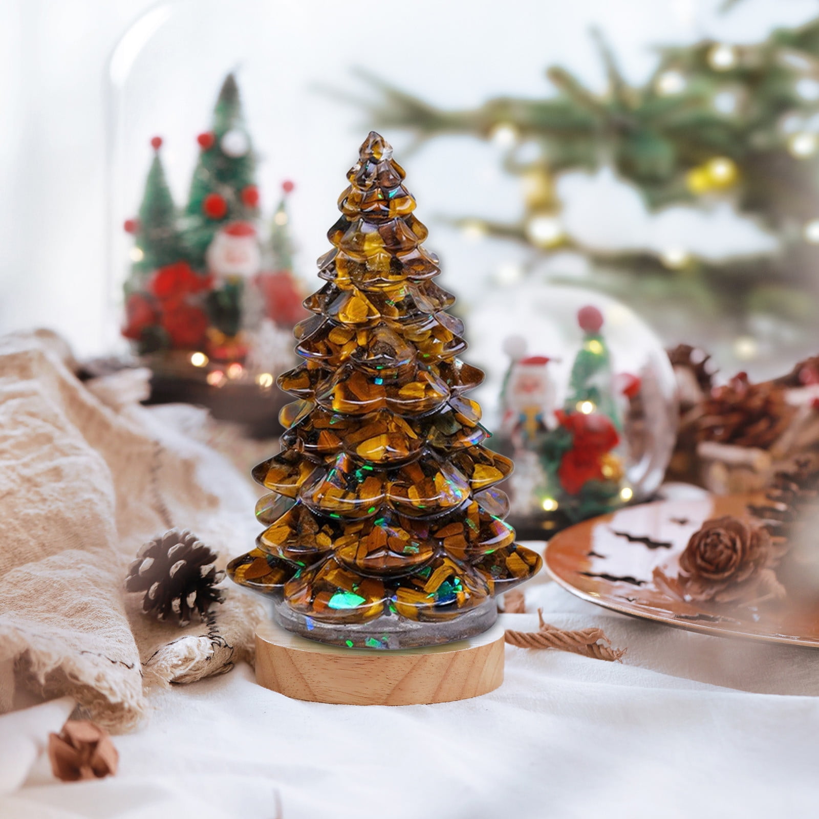 Djunllk Mini Christmas Tree - 2.3in/5.9cm Tall Exquisite Crystal