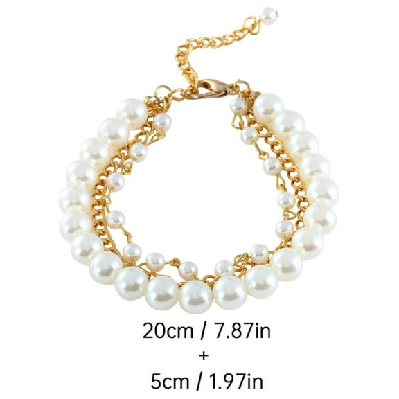 kladzum Pearl Dog Necklace Collar Jewelry for Puppy Shiny Rhinestone Collar Bling Dog Collar Necklace Pet Jewelry Collar Holiday Dog Accessories