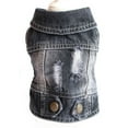 thumbnail image 1 of kladzum Pet Clothes Dog Jeans Jacket Dogs Vests Clothes Bomei Dog Spring and Summer Clothes New Vestsbroken Hole Vests, 1 of 5