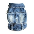 thumbnail image 1 of kladzum Pet Clothes Dog Jeans Jacket Dogs Vests Clothes Bomei Dog Spring and Summer Clothes New Vestsbroken Hole Vests on Clearance, 1 of 3