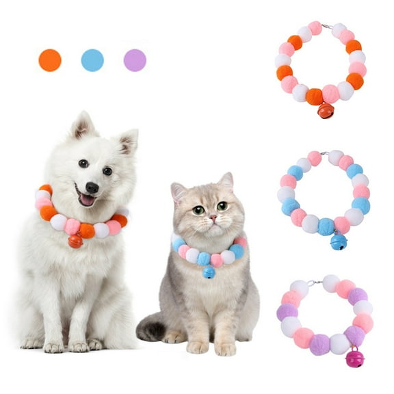 kladzum Pet Necklace, Pet Dog Collar Elastic High Belt Copper Pet Accessories for Pet Party Decorations