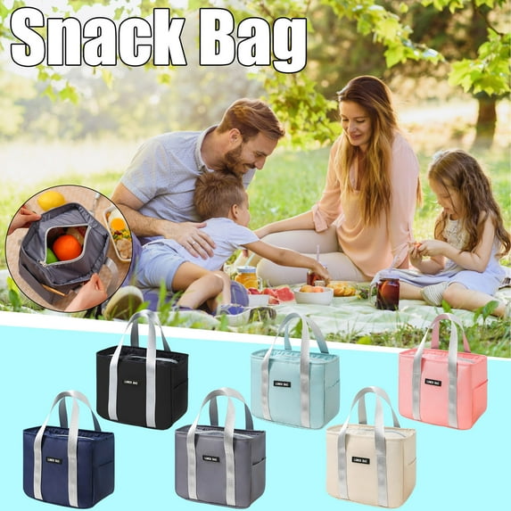 kladzum Portable Lunch Box Picnic Bag Insulation Bag Office Worker Student Small Meal Bag Thickened Lunch Bag, Lunch Bag
