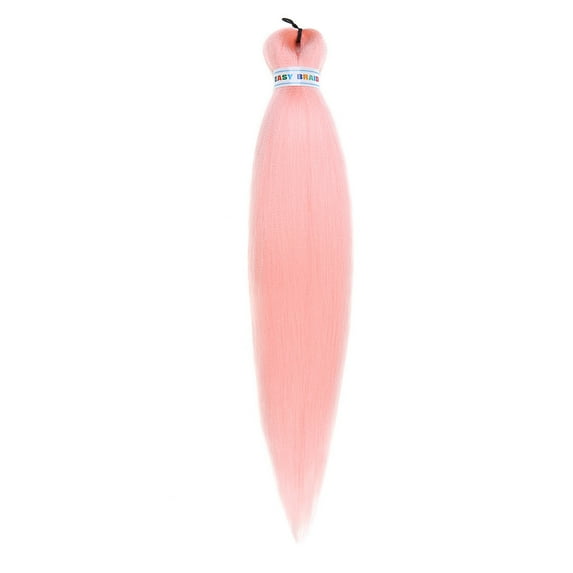 Djunllk Pre Stretched Braiding Hair - Long Braiding Hair Colorfast Lightweight Synthetic Hair for Braiding, Cosplay, DIY Festival & Party Looks, 26 inch, Pink