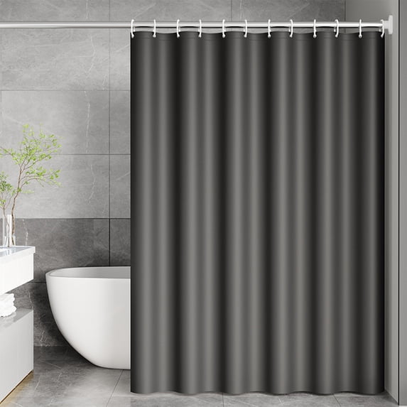 Djunllk Shower Curtain Liner 71 x 47 in PEVA Waterproof Shower Curtains for Bathroom Premium Bathroom Accessories with 9 Hooks