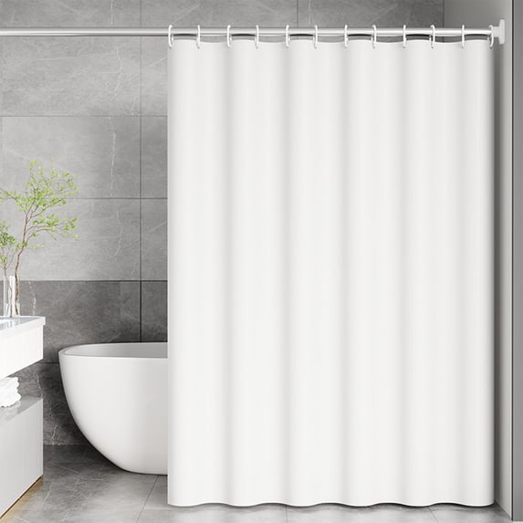 Djunllk Shower Curtain Liner 71 x 47 in PEVA Waterproof Shower Curtains for Bathroom Premium Bathroom Accessories with 9 Hooks