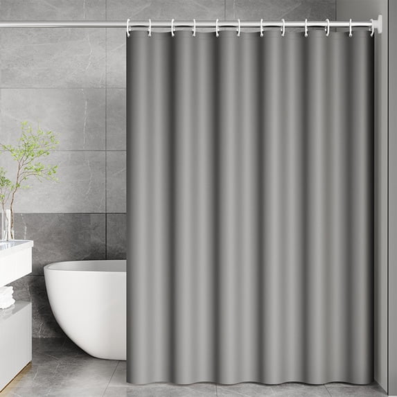 Djunllk Shower Curtain Liner 71 x 47 in PEVA Waterproof Shower Curtains for Bathroom Premium Bathroom Accessories with 9 Hooks