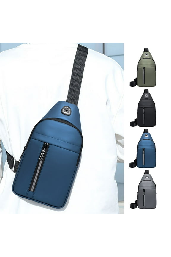 Sling Bag - Crossbody Sling Backpack Small Sling Bag for Women, Multipurpose Lightweight Shoulder Bag with Headphone Hole for Hiking Walking Biking Cycling Travel