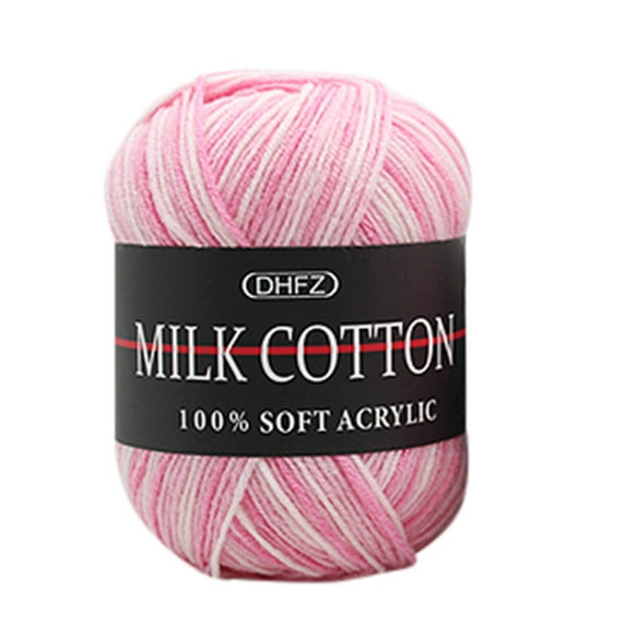 Djunllk Soft Cotton Yarn for Crocheting, 1.8oz/50g Premium Crochet Yarn Gradient Dyeing Knitting Yarn for DIY Crafts, Clothes, Handmade Toys Home Decor, Machine Wash Bulk Yarn Gifts for Women