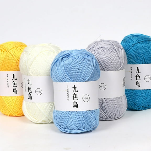 Djunllk Soft Cotton Yarn for Crocheting, 1.8oz/51.17g Premium Crochet Yarn & Knitting Yarn for DIY Crafts, Clothes, Handmade Toys, Home Decor Kids Toys, Machine Wash Bulk Yarn Gifts for Women