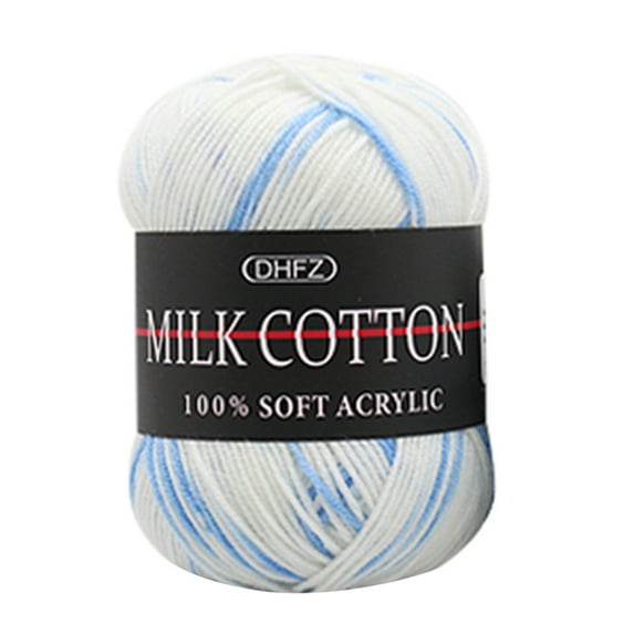 Djunllk Soft Cotton Yarn for Crocheting, 1.8oz/51g Premium Crochet Yarn Gradient Dyeing Knitting Yarn for DIY Crafts, Clothes, Handmade Toys Home Decor, Machine Wash Bulk Yarn Gifts for Women