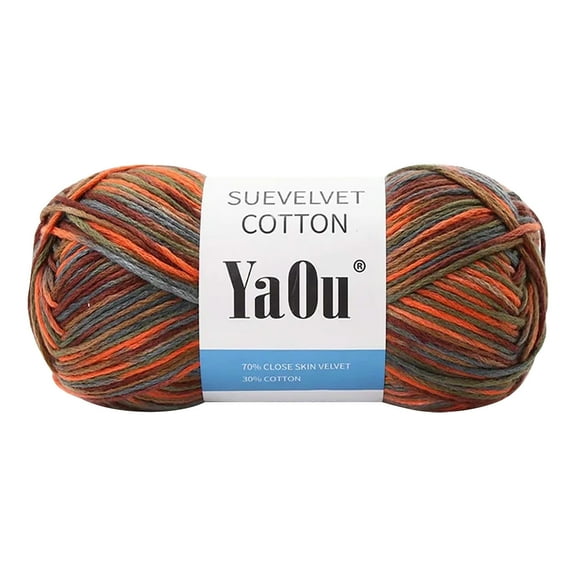 Djunllk Soft Cotton Yarn for Crocheting, 3.9oz/110g Premium Crochet Yarn Gradient Dyeing Knitting Yarn for DIY Crafts, Clothes, Handmade Toys Home Decor, Machine Wash Bulk Yarn Gifts for Women