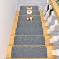 thumbnail image 1 of Djunllk Stair Treads - Non Slip Carpet Stair Treads for Wooden Steps, Self-Adhesive Dirt & Wear Resistant, Stair Runner for Kids Pets Elderly, 21 x 7 inch, 1 of 6