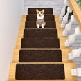 thumbnail image 1 of Djunllk Stair Treads - Non Slip Carpet Stair Treads for Wooden Steps, Self-Adhesive Dirt & Wear Resistant, Stair Runner for Kids Pets Elderly, 21 x 7 inch, 1 of 6