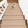 thumbnail image 1 of Djunllk Stair Treads - Non Slip Carpet Stair Treads for Wooden Steps, Self-Adhesive Dirt & Wear Resistant, Striped Stair Runner for Kids Pets Elderly, 27 x 10 inch, 1 of 6