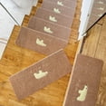 thumbnail image 1 of Djunllk Stair Treads - Non Slip Carpet Stair Treads for Wooden Steps, Self-Adhesive Easy to Clean, Luminous PVC Stair Runner for Kids Pets Elderly, 21 x 8 inch, 1 of 6