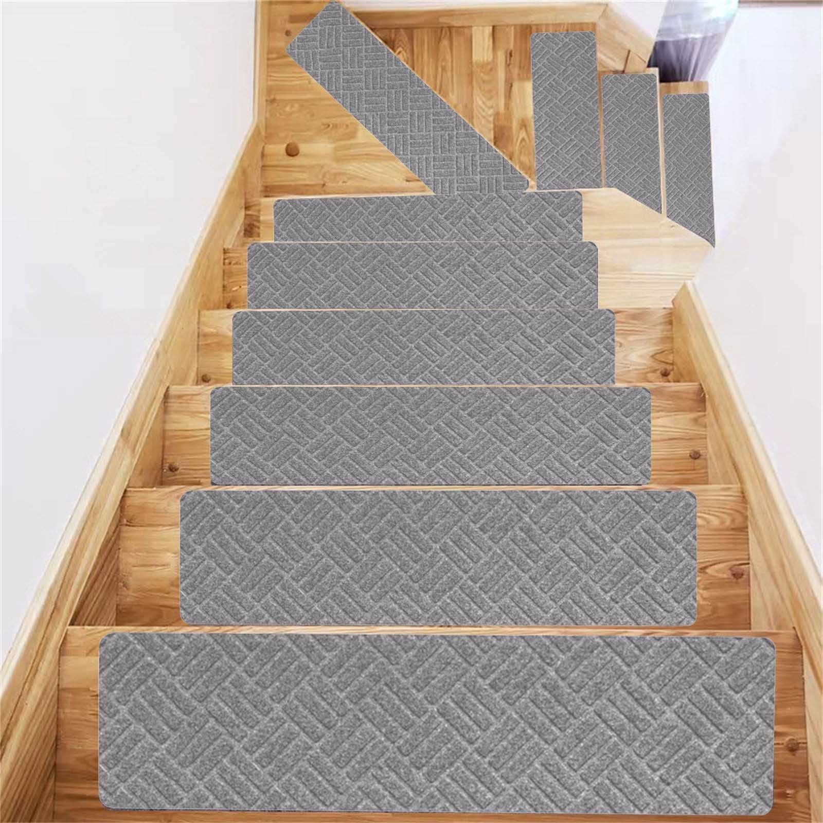 Bolinker 15-Pack Non-Slip Stair Treads – 29.9" X 7.9" Self-Adhesive Carpet Mats For Wood Steps, Anti-Slip For Kids, Elders & Dogs, Beige