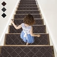 thumbnail image 1 of Djunllk Stair Treads - Non Slip Carpet Stair Treads for Wooden Steps, Self-Adhesive Stair Runner for Kids Pets Elderly, 29 x 7 inch, 1 of 8