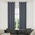 thumbnail image 1 of Djunllk Thermal Insulated Blackout Curtains for Bedroom Living Room Solid Light Blocking Drapes Kitchen Curtains, 1 Panels, 63" Long x 42" Wide Gray, 1 of 6