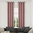 thumbnail image 1 of Djunllk Thermal Insulated Blackout Curtains for Bedroom Living Room Solid Light Blocking Drapes Kitchen Curtains, 1 Panels, 63" Long x 42" Wide Pink, 1 of 6