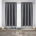 thumbnail image 1 of Djunllk Thermal Insulated Blackout Curtains for Bedroom Living Room Solid Light Blocking Drapes Kitchen Curtains, 1 Panels, 72" Long x 38" Wide Gray, 1 of 6
