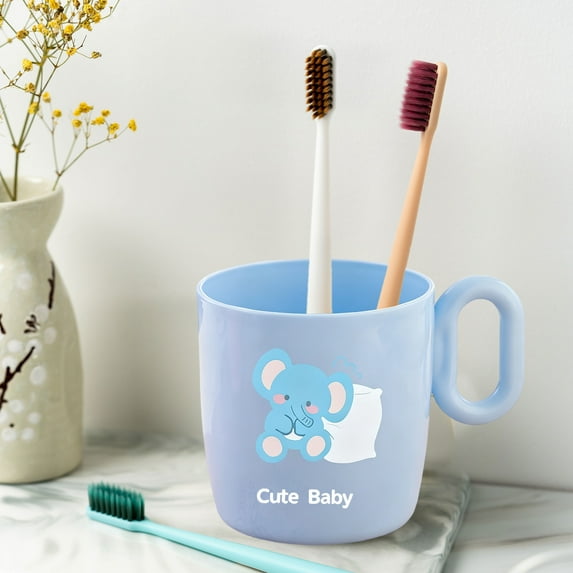 Djunllk Toothbrush Cup - Household Small Bathroom Cups Plastic Toothbrush Holder 301ml