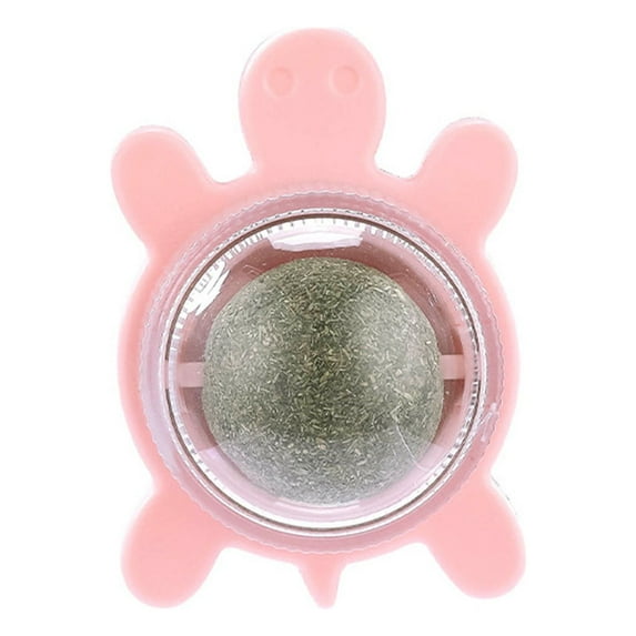 kladzum Turtle Spinning Mint Ball Sticking To the Wall Happy Ball, Catnip Ball for Cats Wall, Catnip Toys, Kitty Toys for Cats Lick, Teeth Cleaning Cats Toys, Catnip Ball Toys