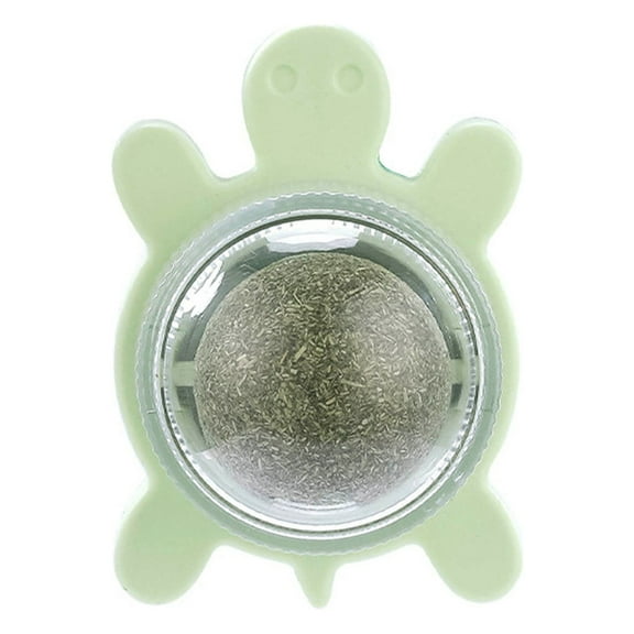 kladzum Turtle Spinning Mint Ball Sticking To the Wall Happy Ball, Catnip Ball for Cats Wall, Catnip Toys, Kitty Toys for Cats Lick, Teeth Cleaning Cats Toys, Catnip Ball Toys