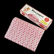 Djunllk Wax Paper Sheets for Food, Wax Paper 50 Sheets Printed Food Packaging Paper Oil Resistants Paper for Pastries Cakes Sandwiches and Burgers Baking Parchment Liners Wax Paper Sheets