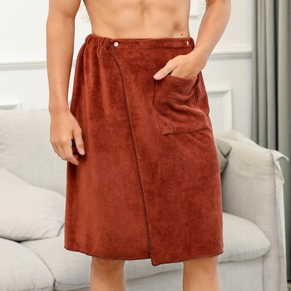 Djunllk Wearable Bath Towels for Men - Soft and Absorbent Bath Towels with Pockets, Lower Body Coverage, 55 x 28 inch