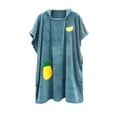 thumbnail image 1 of Djunllk Wearable Bath Towels for Women - Velvet Hooded Bathrobe Soft & Absorbent Small Cape, 45 x 33 inch, 1 of 5