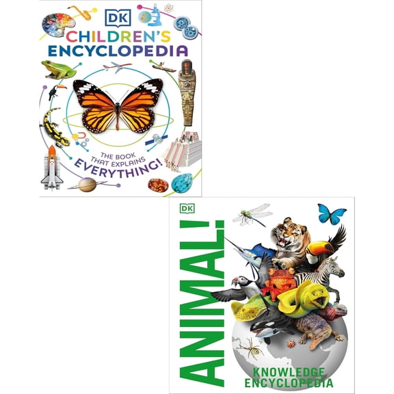 Dk Childrens Encyclopedia, Knowledge Encyclopedia Animal 2 Books Collection Set