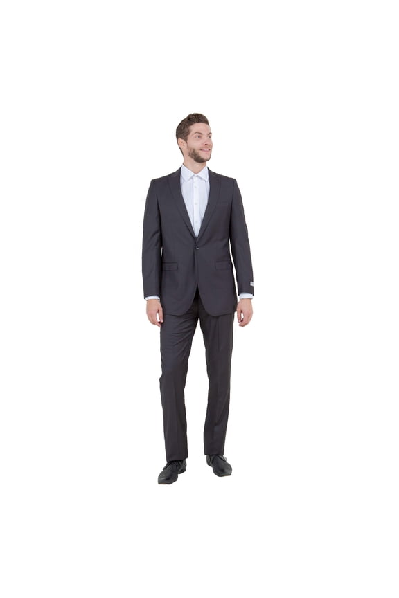 Dk. Gray Solid 2-PC Slim Fit Performance Stretch Suits