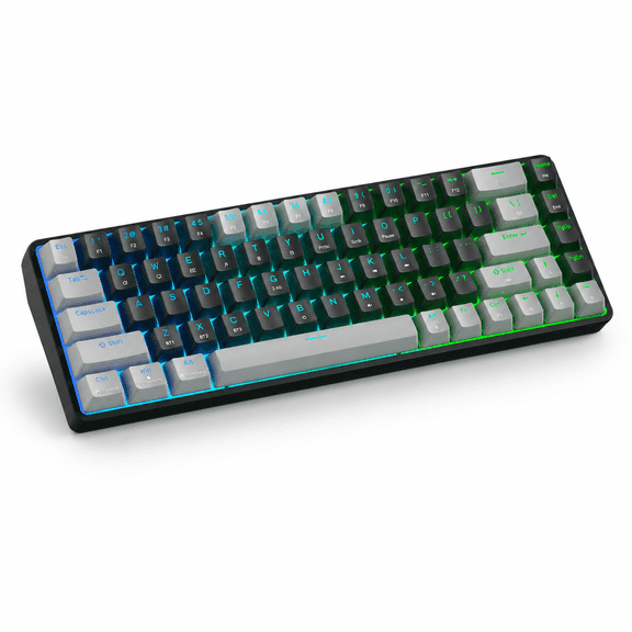 Dk68 60% Wireless Mechanical Gaming 3-mode 5.0/2.4g/usb-c Rgblit 68-keypact Mini For Windows Linux - Linear Red Grey/black