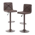 thumbnail image 1 of Dkeli Counter Height Barstools Set of 2 Bar Stools Modern Swivel Stools Adjustable Bar Chairs with Footrest, Brown, 1 of 7