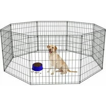 Dkeli Dog Fence Outdoor Dog Playpens for Small Dogs, Portable, Foldable,24 inch