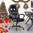 thumbnail image 1 of Dkeli Ergonomic Gaming Chair Massage Computer Desk Chair Adjustable PU Leather High Back Office Chair Rolling Swivel Chair with 360 Degree Rolling Wheels & Lumbar Support for Women, Men, 1 of 8