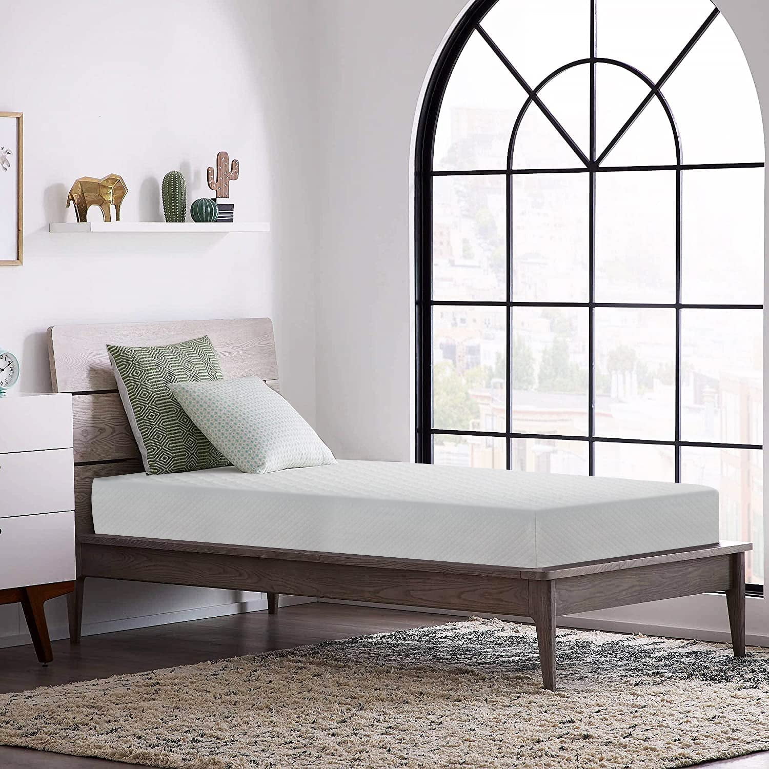 Dkelincs 12" Full Size Mattress, Cooling Gel Memory Foam Mattress in a Box, Medium Firm Mattress for Pressure Relief for Adults, White
