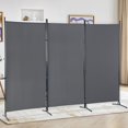thumbnail image 1 of Dkelincs 3 Panels Room Divider Folding Room Partition Privacy Screen Portable Freestanding Room for Home Office, Gray, 1 of 7