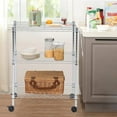 thumbnail image 1 of Dkelincs 3-Tier Metal Shelving, Adjustable Wire Shelving Unit with Casters and Leveling Feet, NSF Certified Storage Shelves for Kitchen, 23L x 13W x 32H, Silver, 1 of 8